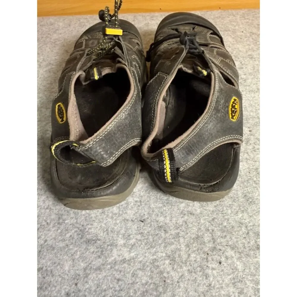 KEEN Arroyo II Sandals Men's 11.5 Gray Leather Waterproof Hiking Trail Shoes
